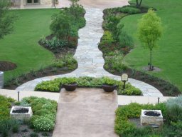 Quartzite irregular meandering walkway